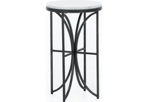 laza white chairside table   