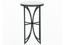 laza white chairside table   