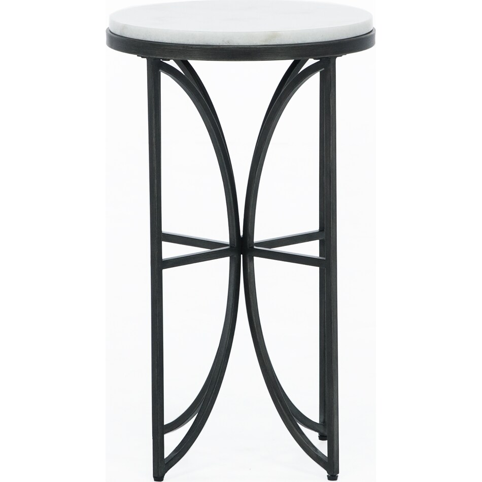 laza white chairside table   
