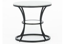 laza white end table   