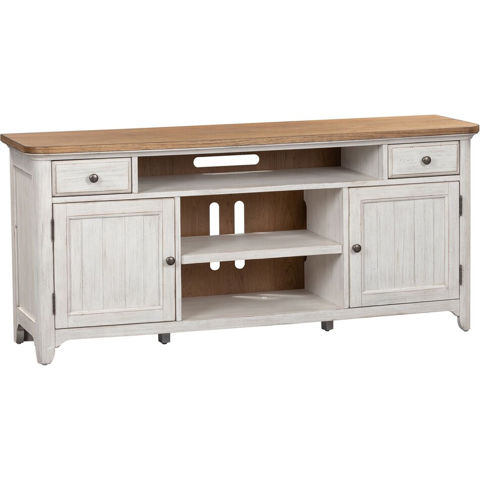 lbtx antique white w  chestnut top wall component   