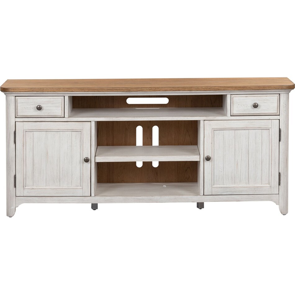 lbtx antique white w  chestnut top wall component   