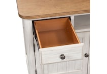 lbtx antique white w  chestnut top wall component   