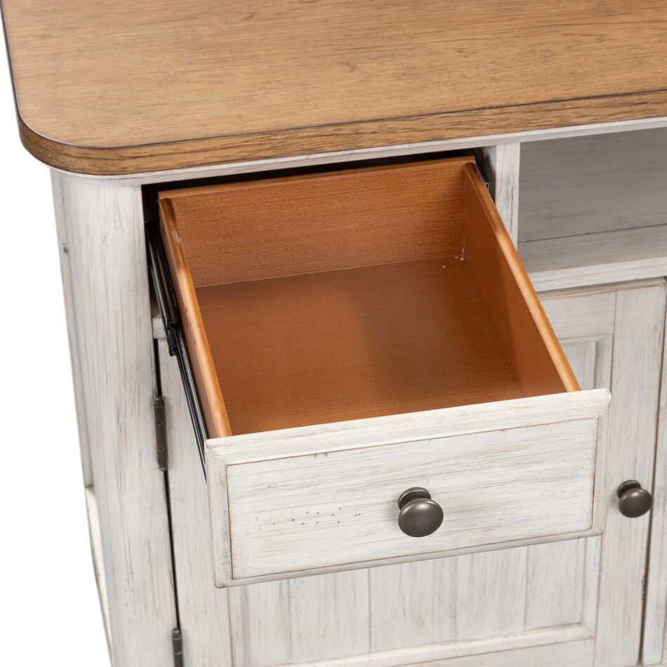 lbtx antique white w  chestnut top wall component   