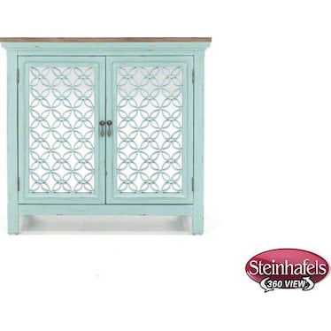 Eclectic Collection Turquoise 2 Door Cabinet