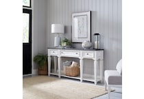 lbtx white & charcoal finish hall entry table   
