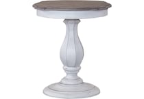 lbtx white chairside table   