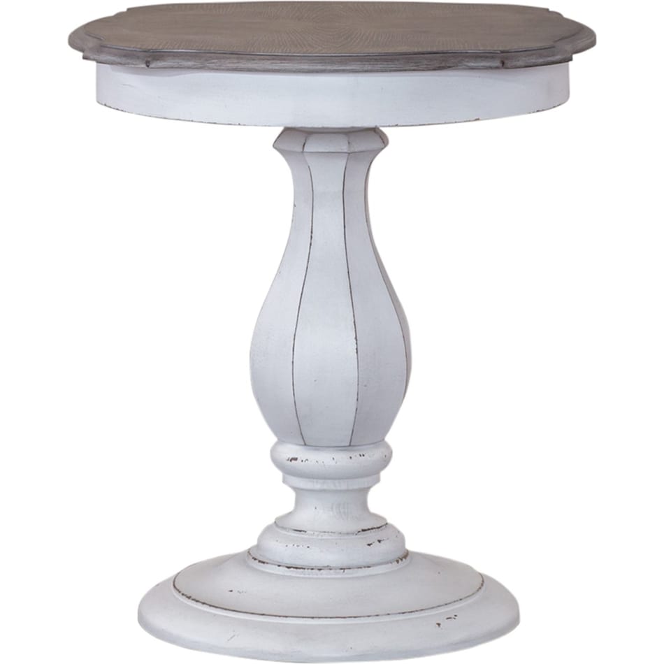 lbtx white chairside table   