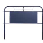 lbty blue queen bed headboard   
