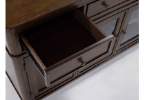 lbty brown buffet server sideboard   