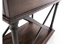 lbty brown chairside table   