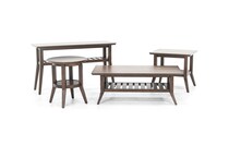 lbty brown chairside table   