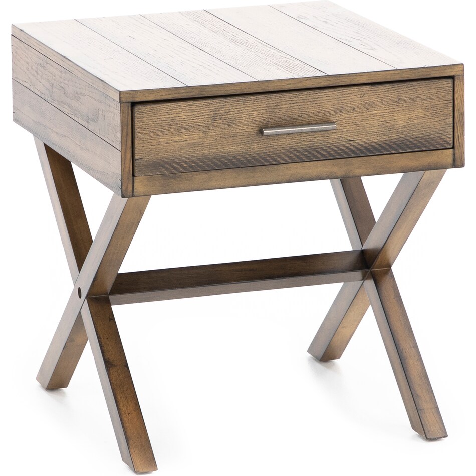 lbty brown end table lenno  