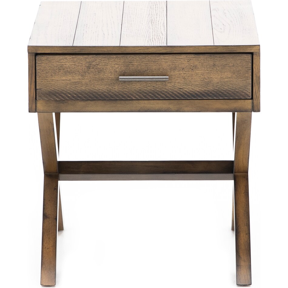 lbty brown end table lenno  