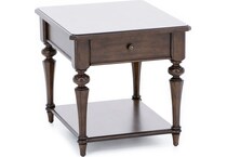 lbty brown end table ard  