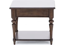lbty brown end table ard  