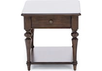 lbty brown end table ard  