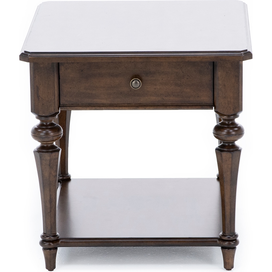 lbty brown end table ard  