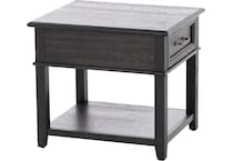 lbty brown end table millc  