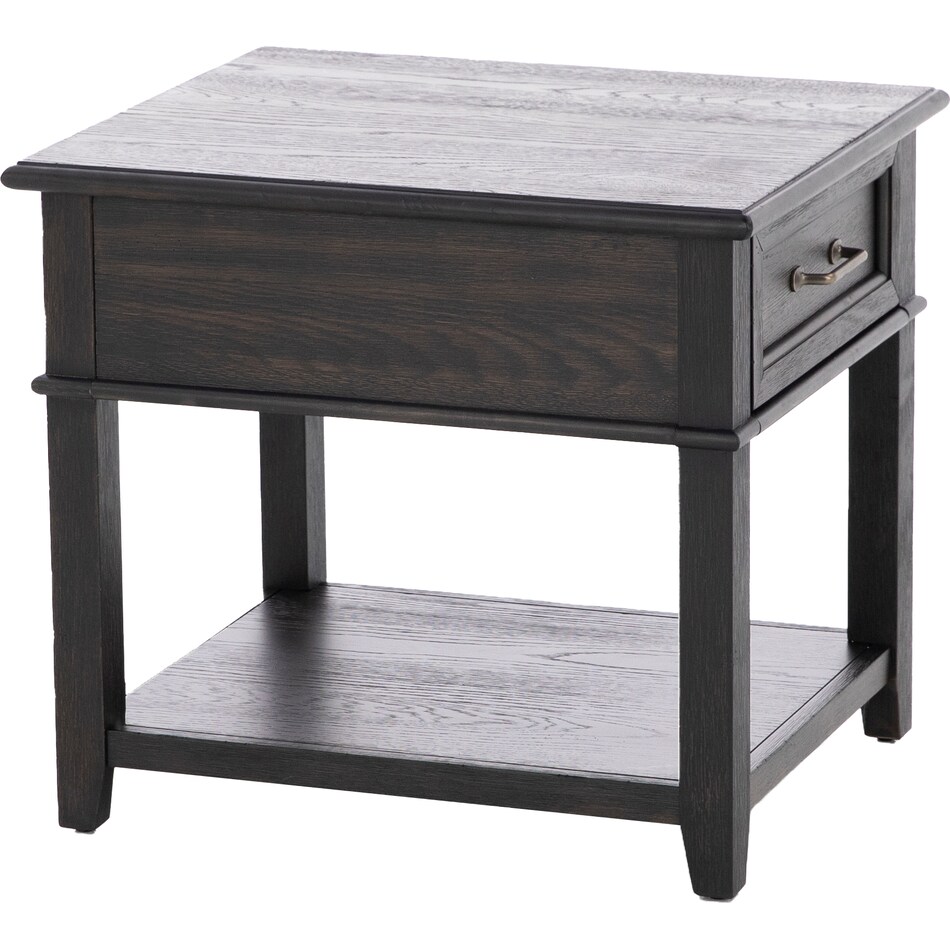 lbty brown end table millc  