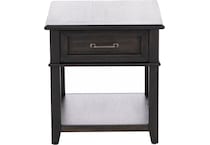 lbty brown end table millc  