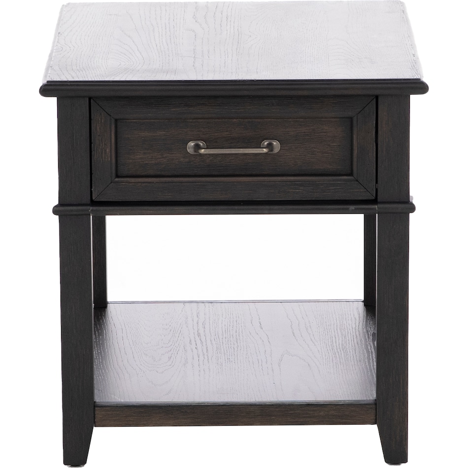 lbty brown end table millc  