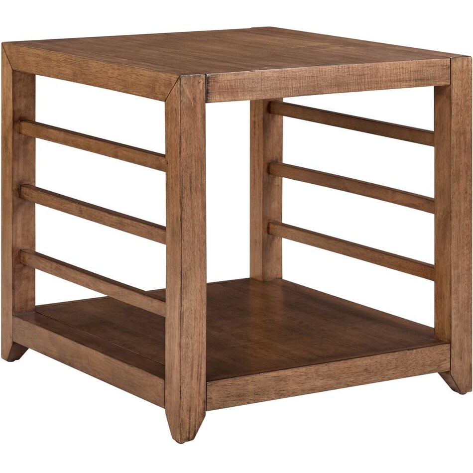 lbty brown end table shk  