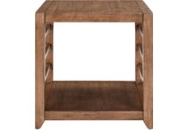 lbty brown end table shk  