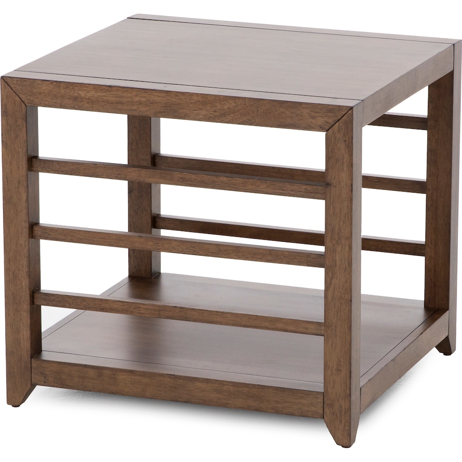 lbty brown end table shk  