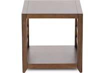 lbty brown end table shk  