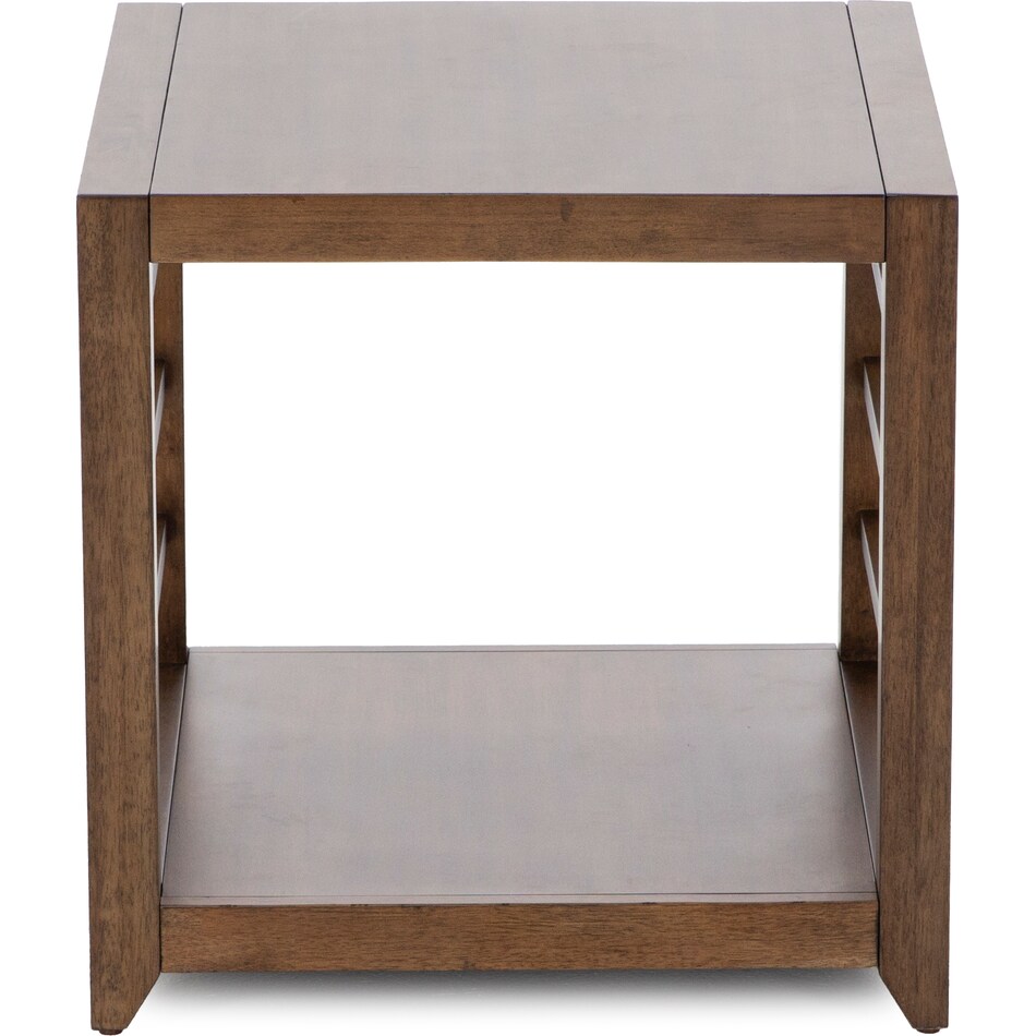 lbty brown end table shk  