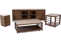 lbty brown end table shk  