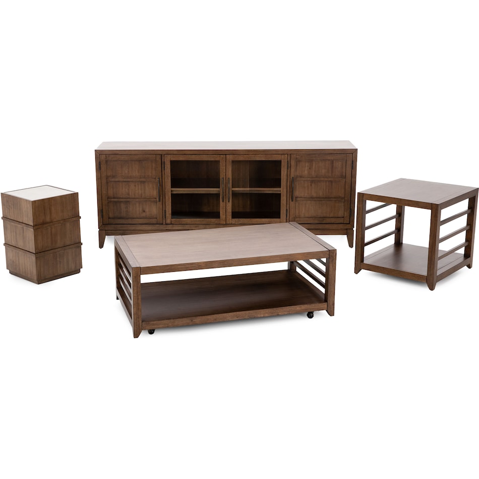 lbty brown end table shk  