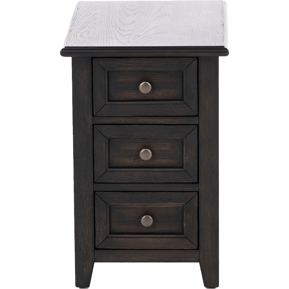 lbty brown end table millc  