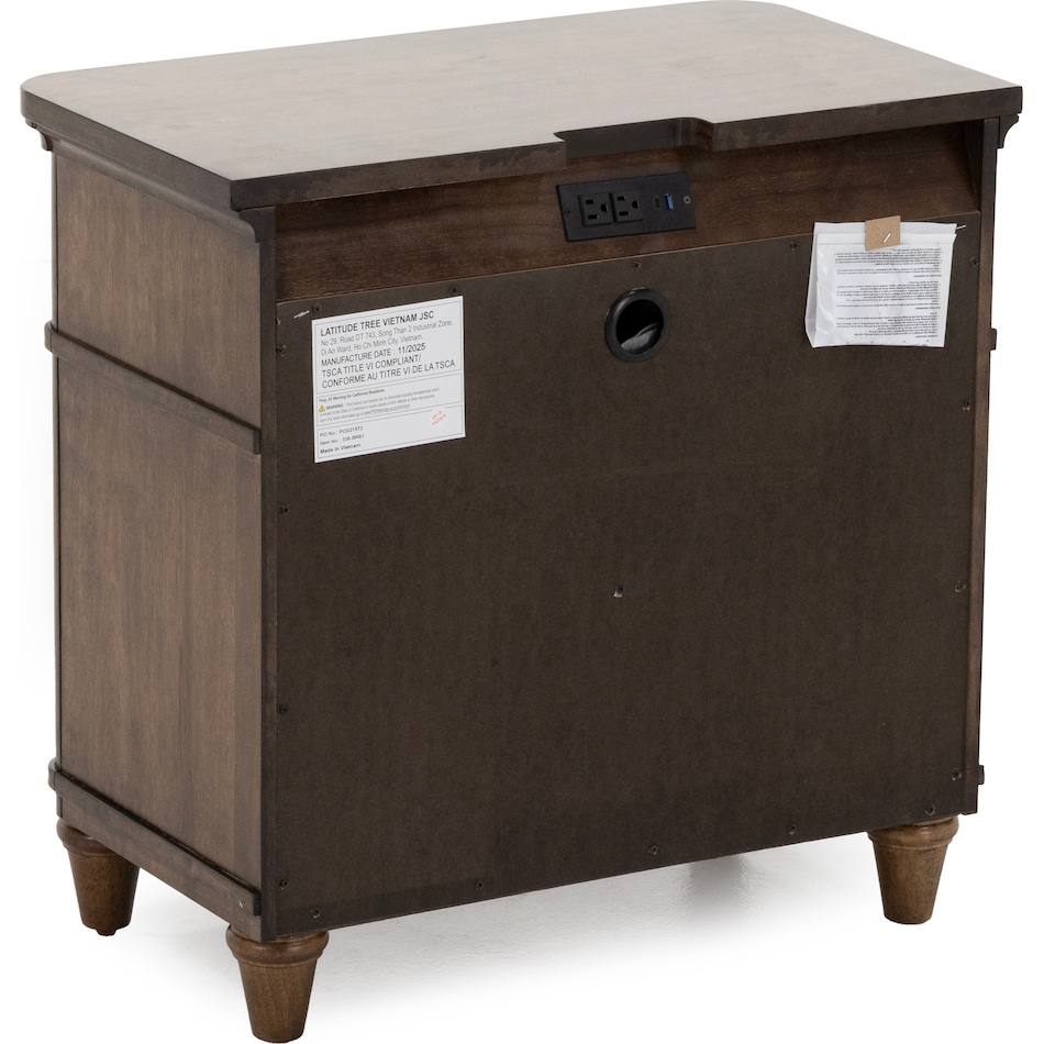 lbty brown three drawer   