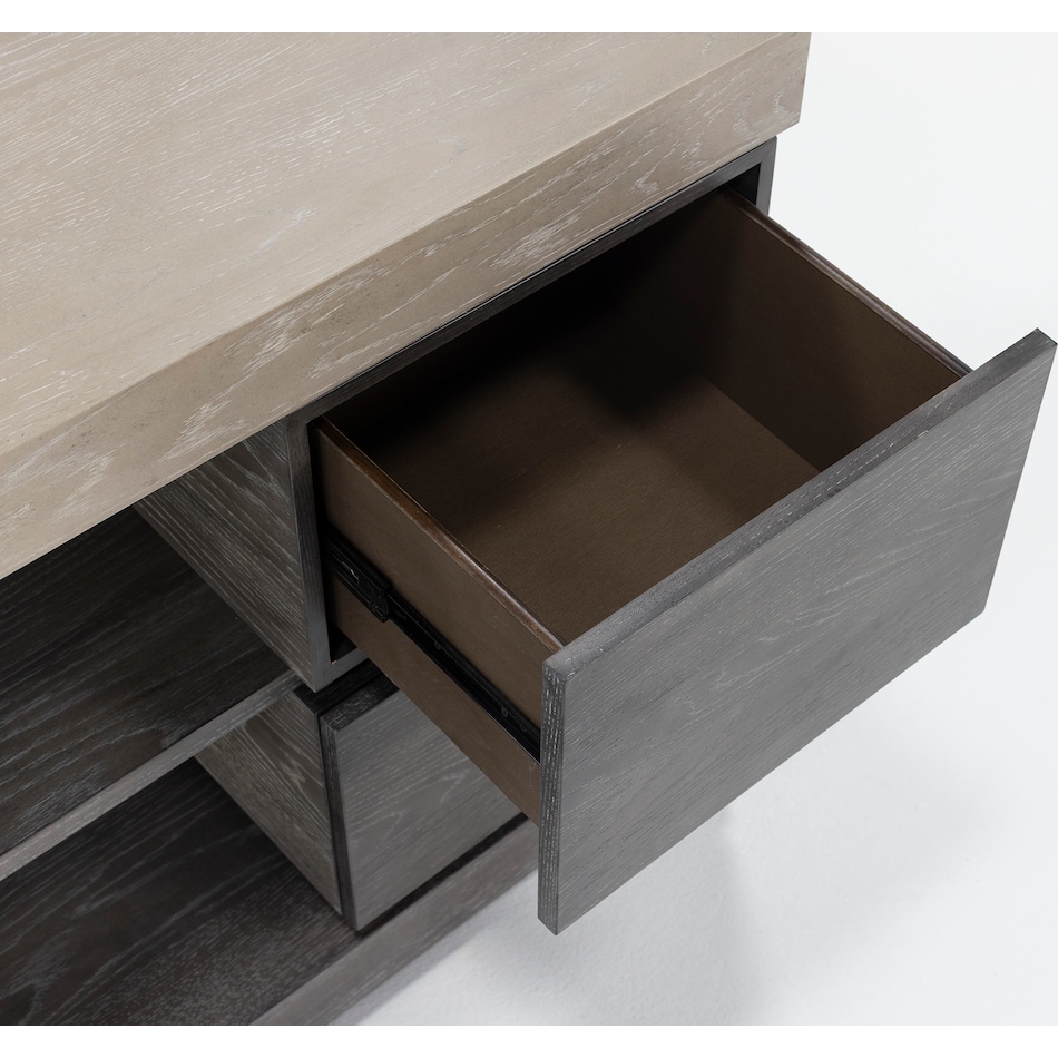 lbty charcoal with ash tops console pie  