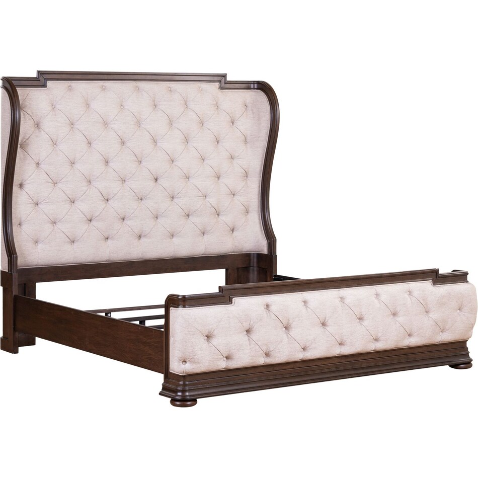 lbty chateau brown queen bed package usp  