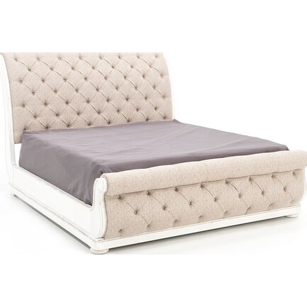 Charleston Queen Upholstered Sleigh Bed
