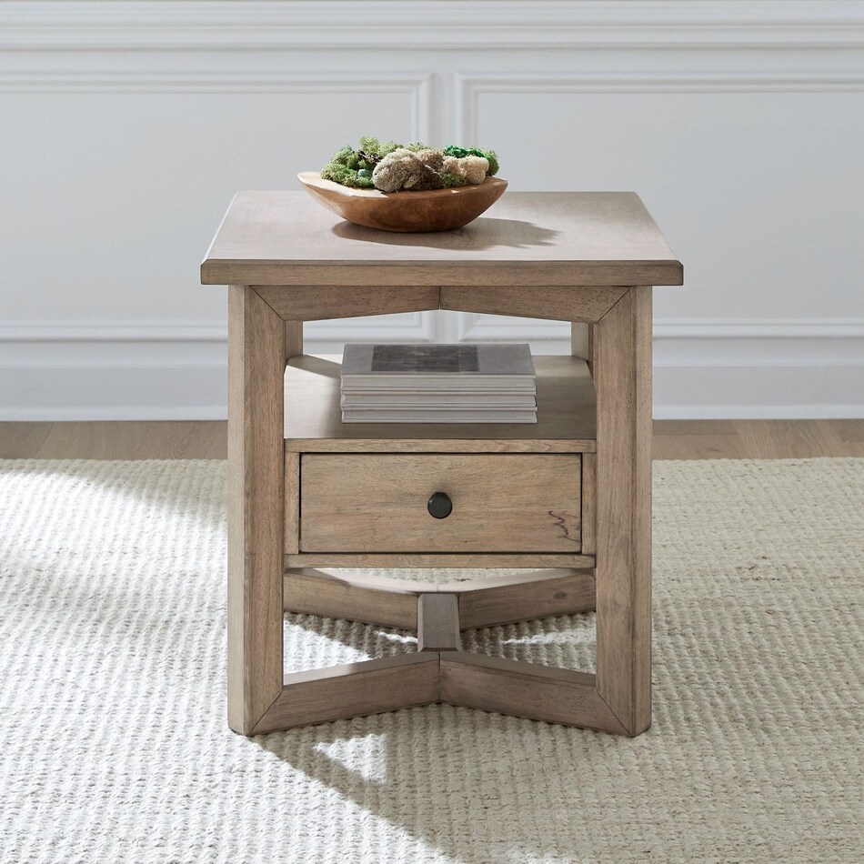 lbty tan end table prp  