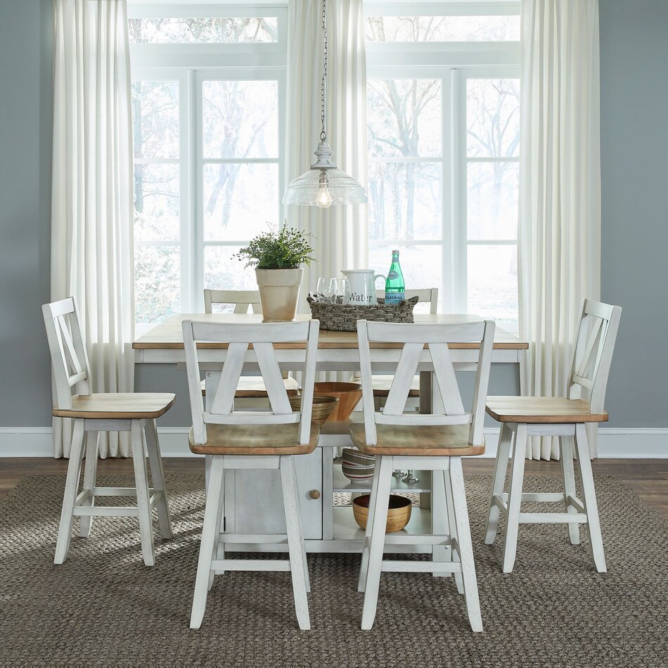 lbty weathered white & sandstone  inchcounter seat height stool   