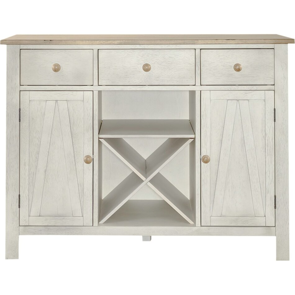lbty weathered white & sandstone buffet server sideboard   