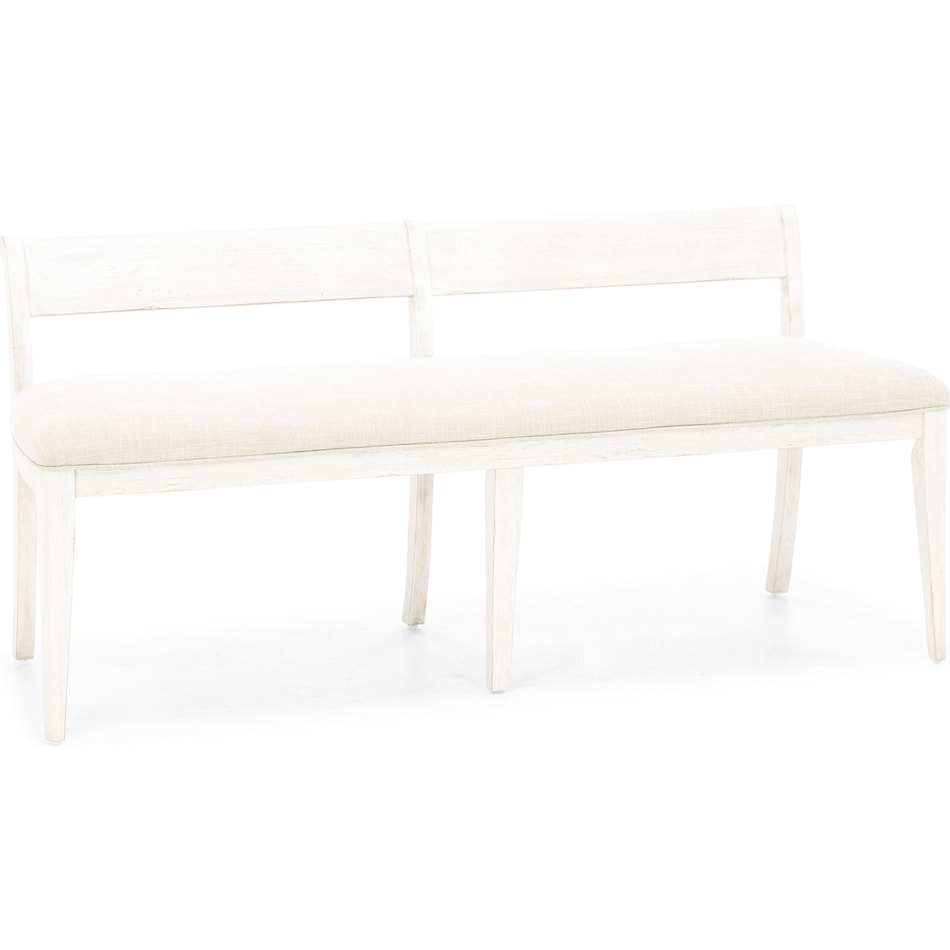 lbty white inch standard seat height bench   