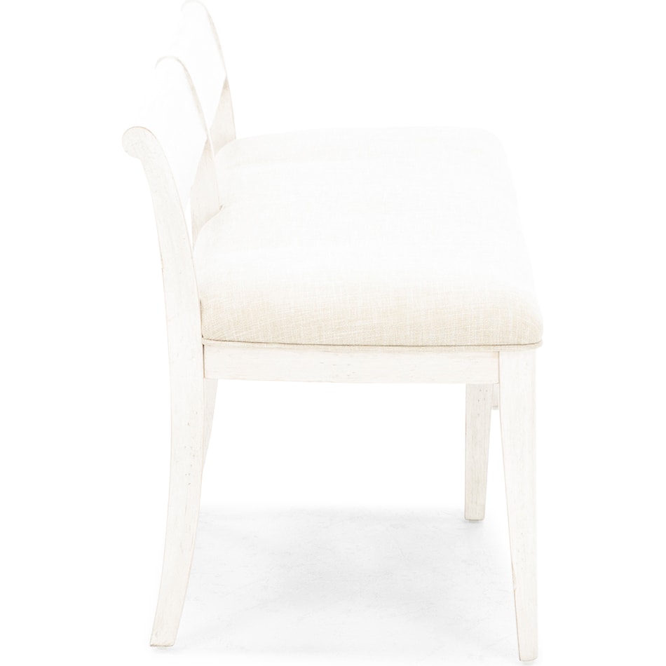 lbty white inch standard seat height bench   