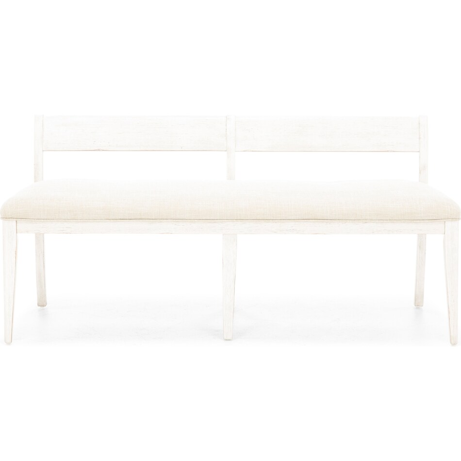 lbty white inch standard seat height bench   