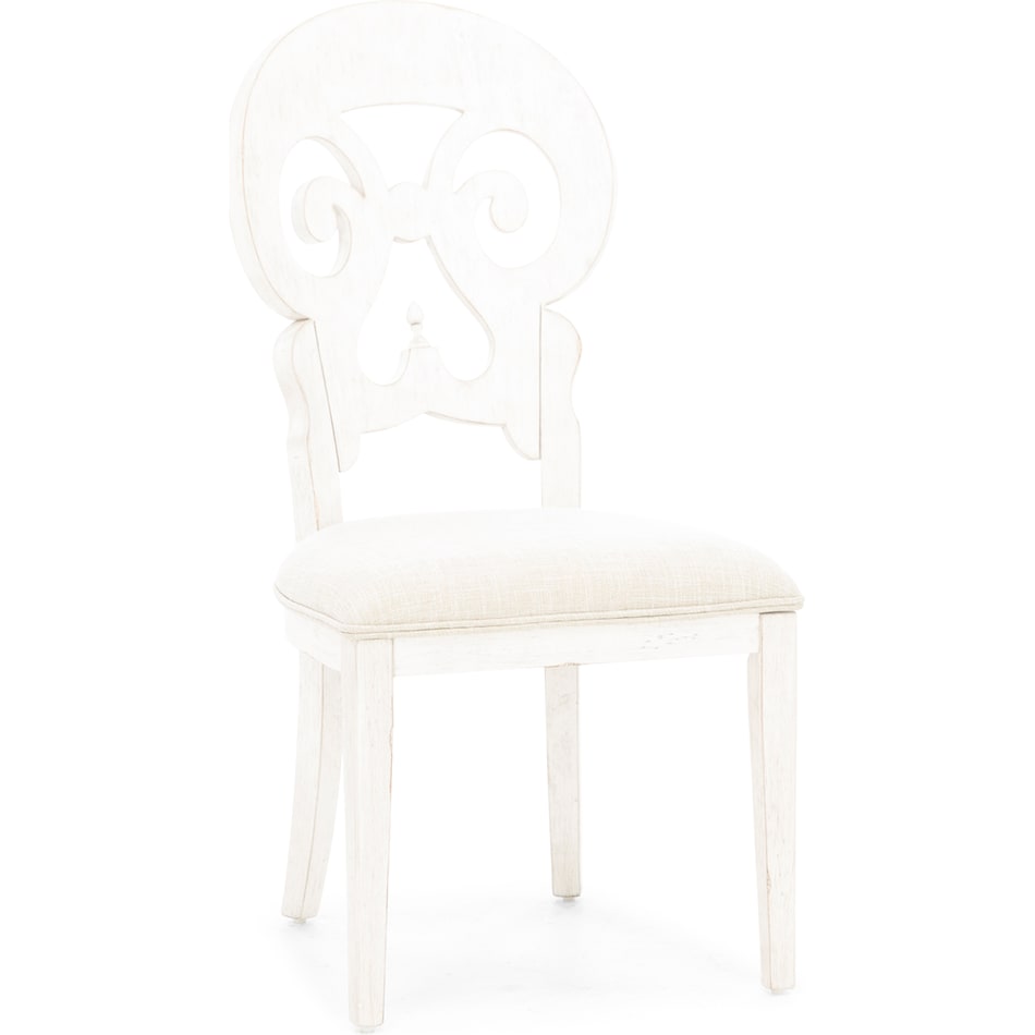 lbty white inch standard seat height side chair   