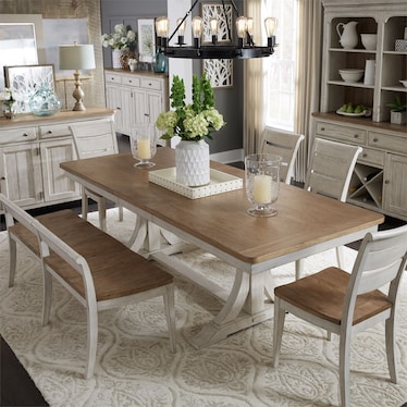 Farmhouse Reimagined 78-96" Trestle Dining Table