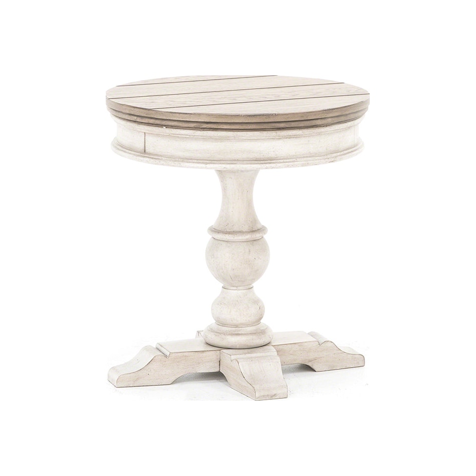 lbty white chairside table   