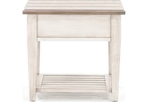 lbty white end table   