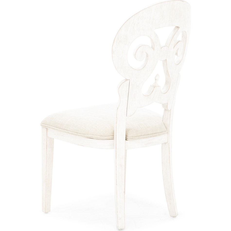lbty white standard height side chair   