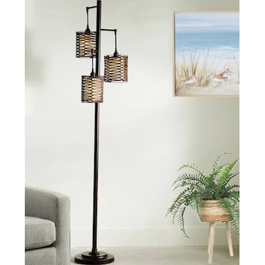 Fern In Basket Stand 40"H